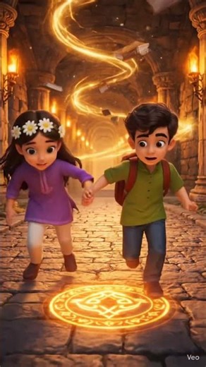 Mandy and Sandy are trapped in a Magical School hallway