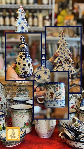 Polish Pottery Christmas patterns are here! #polishpottery #downtownmanistee #manisteeambassadors #manisteetourism | The Ideal Kitchen