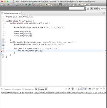 Reverse Order of Array List (Java)