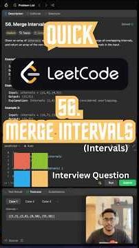 Merge Intervals - Leetcode 56 - Javascript (Quick)