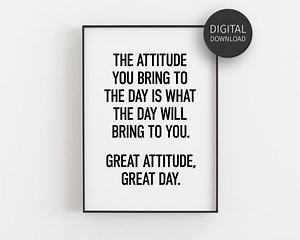 Motivational Poster, Home Office Decor, Printable Wall Art, Attitude Quotes, Positive Mindset, Modern Desk Wall Art, Downloadable Prints - Etsy