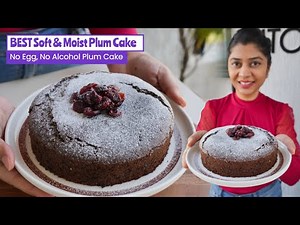 Soft, Moist & Fudgy Plum Cake Recipe🎄| No Eggs, No Alcohol Delicious Plum Cake Recipe✨