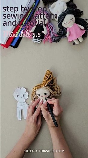Mini Doll PDF Pattern with Easy Step-by-Step Sewing Tutorial