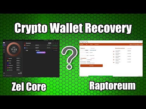 How To Recover Your Crypto Wallet | Zelcore and Raptoreum Core