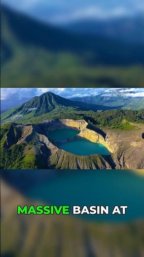 This Volcano Has 3 Lakes & They're All Different Colors #kelimutu #amazing #travel