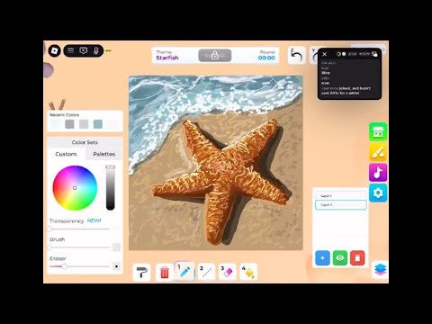 ROBLOX | SPEED DRAW | Drawing Realistic STARFISH in 10 minutes | Timelapse | Lexi Draw