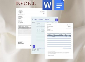EDITABLE Invoice Template, Small Business Invoice, Receipt Order, Services Invoice, Word, Google Docs, Quote, Proposal, Minimalist Template - Etsy