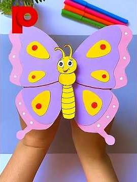 Linda mariposa con movimiento #manualidades #crafts #diy