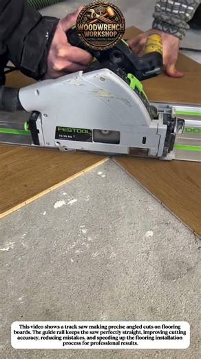 Perfect Angled Floor Cuts with Track Saw | Professional Flooring Installation Trick
