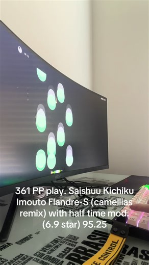 Not on my main PC. So ratio is a lil bad but idc. #osumania #osu