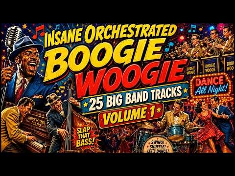 🔥Insane Orchestrated Boogie Woogie -* 25 Big Band Tracks * Volume 1🎹