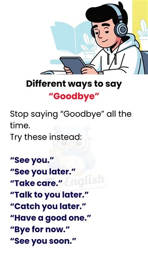 Different Ways to Say Goodbye in English