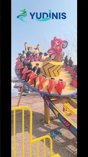 flying UFO amusement park ride