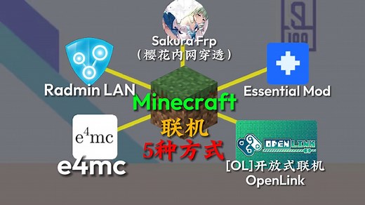 一个视频带你了解Minecraft的5种联机方式！！！