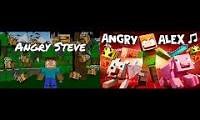 Mix of 2 videos from youtube : Angry Alex and Steve