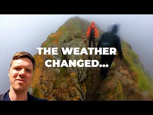 Striding Edge Climb in Bad Weather | Helvellyn, Lake District Hiking Adventure