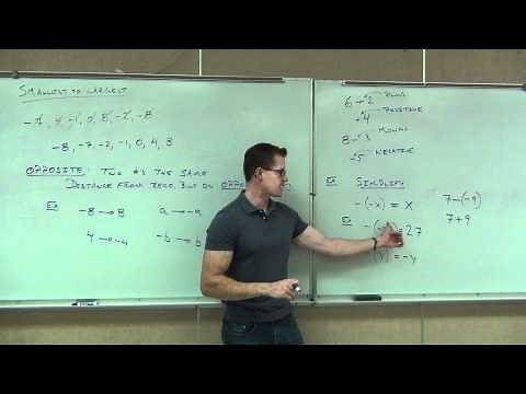 Prealgebra Lecture 2.1: Introduction to Integers
