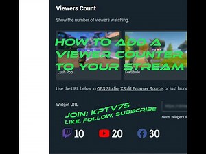How To Add A Viewer Counter To Your Stream