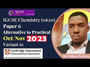 IGCSE Chemistry (0620) Paper 6 Alternative to Practical October November 2023 Variant 61