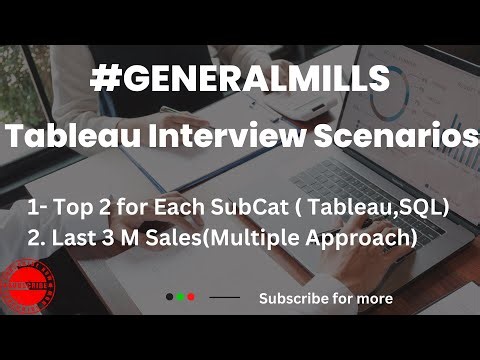 Tableau Interview Scenario General Mills