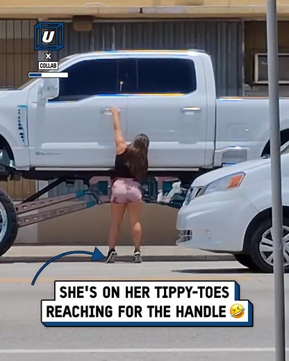 Either that truck is huge or she's really tiny 🤣🤯 | Do It Yourself