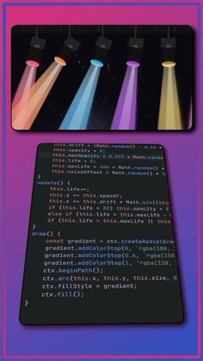 Relaxing #JavaScript Spotlight Animation 🔥