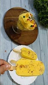 Mango Ice Cream Recipe l No whipping cream No machine • Easy homemade ice cream recipe.