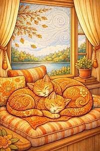 Cozy Paisley Cats Coloring Bundle • Relaxing Adult Coloring Pages • 12 Printable Cat Scenes - Etsy