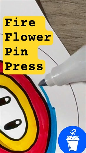 Fire Flower Pin Badge #supermario #supermariobros #supermariogalaxymovie