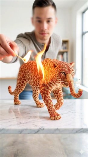 Satisfying Matchstick Burn – Watch It Collapse to Ash #FireArt #fireworks #Matchstick