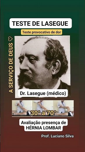 Teste de Lasegue / Hérnia segmento lombar. Prof. Luciano Silva.