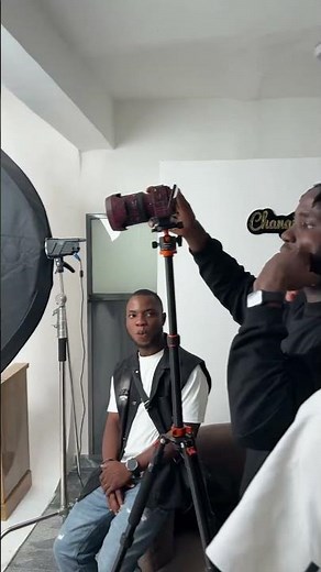 Behind the scenes shot at HB Studios