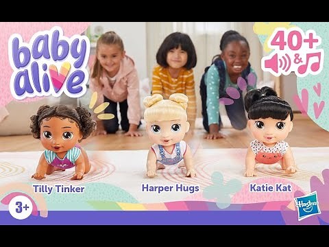 Baby Alive Crawl 'n Play Katie Kat Electronic Crawling Baby Doll Set