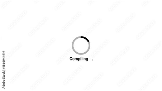Compiling Process Circular Loading Animation for Software Development Interface