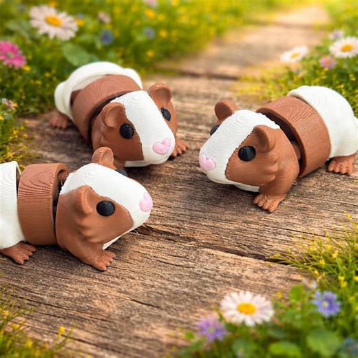 Articulated Guinea Pig 3D Printed Toy, PLA Pet Lover Gift - Etsy