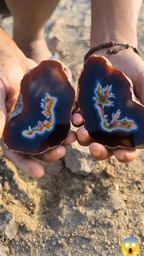 Wow, a beautiful deep red stone with a tiny flower inside, extremely rare and worth $999, #agate
