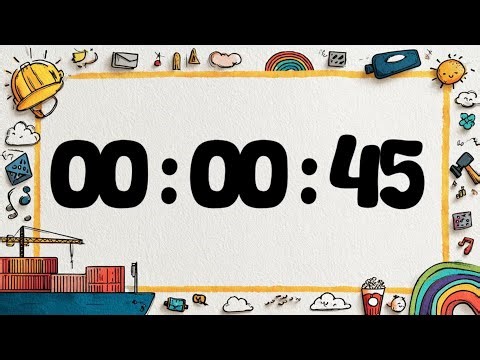 45 SECOND TIMER with Alarm | Build & Focus • Quick Countdown for Micro Tasks