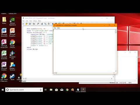 Liberty BASIC Essentials #4 - Reading CSV files into your programs