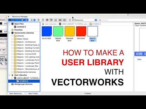 Vectorworks 2026 - How to create a User Library on a Mac