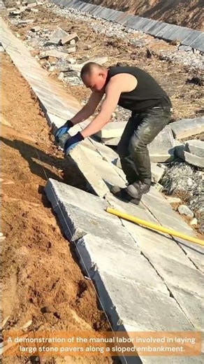 Installing Large Format Stone Pavers on a Slope