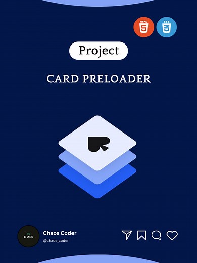 Animated Card Preloader with HTML and CSS