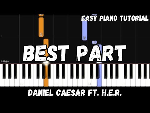 Daniel Caesar ft. H.E.R. - Best Part (Easy Piano Tutorial)