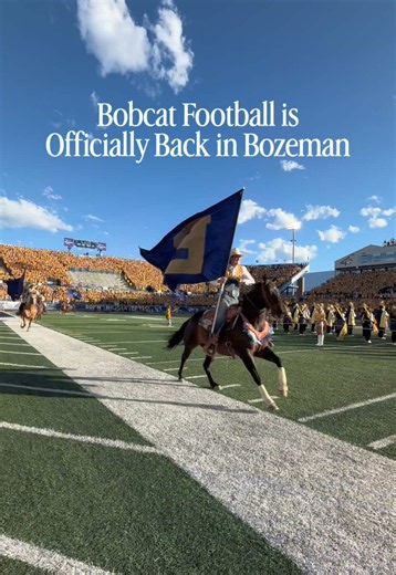 💙💛 @msubobcatsfb Bobcat football is back in Bozeman! 📍 Bozeman, Montana #howdybozeman #bozeman #montanastate #gobobcats #msubobcats