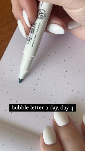 Bubble letter a day, day 4, letter Dd #bubbleletters #lettering #bubbleletter #handlettering | Brigid Carey