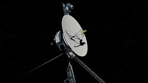 Download Animation depicting the Voyager spaceprobe in deep space. for free
