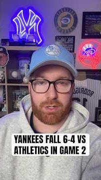 Yankees bats go cold, Weathers allows 3 HRs in 6-4 loss to Athletics #shorts #yankees #nyyankees