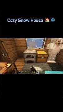 Cozy Snow House with Warm Lights in Minecraft ❄️🏡✨