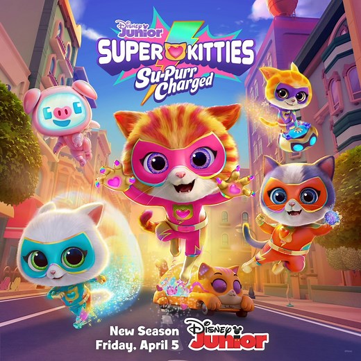 We'll be taking this to heart 💖 The new season of #SuperKitties premieres Friday, April 5 on #DisneyJunior! | Disney Jr.