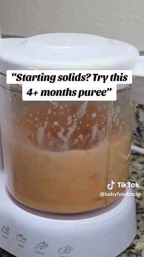Easy 4 Month Baby Puree: First Solids Recipe