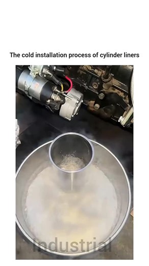 Industrial tube on Instagram: "The cold installation process of cylinder liners involves inserting the liner into the engine block without heating, relying on precise measurements and interference fit to ensure proper seating. First, the cylinder liner and engine block bore are thoroughly cleaned and inspected for any damage. Lubrication is applied to the liner's outer surface to facilitate smooth installation. The liner is then carefully aligned with the bore and gently pressed into place using